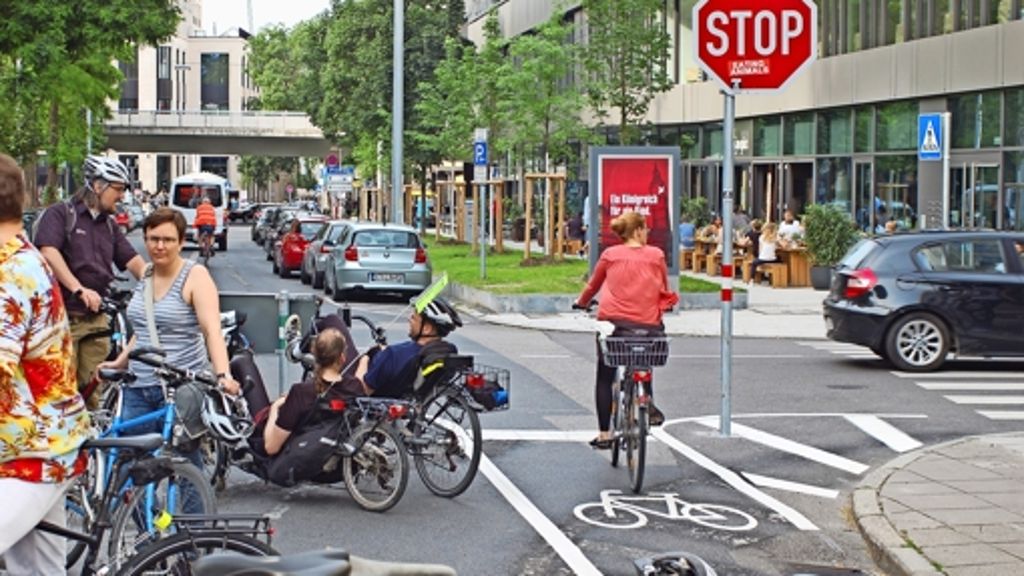 Tübinger Straße: Radler  setzen sich durch