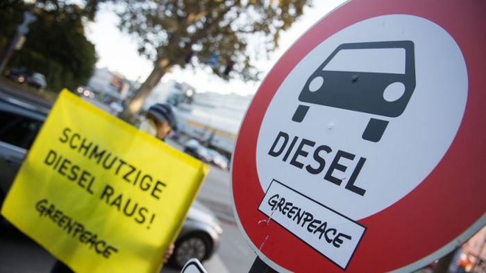 Greenpeace-Protest am Neckartor
