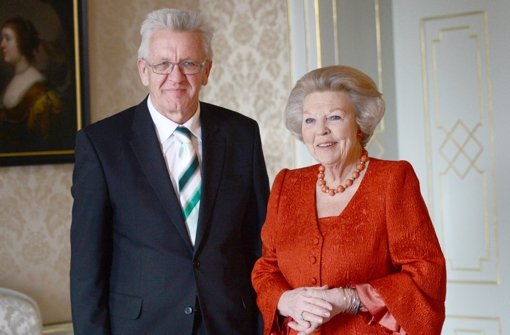 Winfried Kretschmann trifft Königin Beatrix Foto: dpa