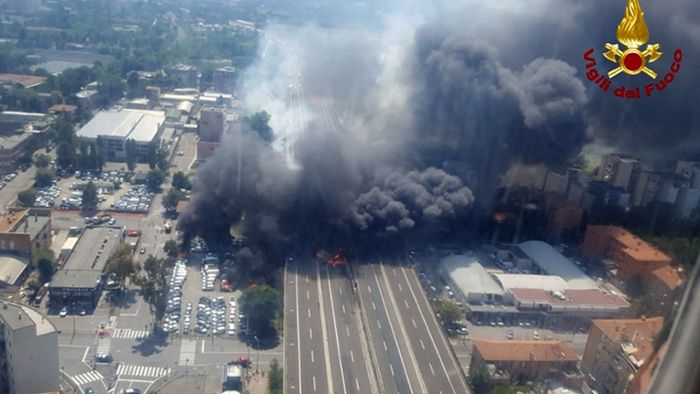Tanklastzug explodiert – zwei Tote viele Verletzte