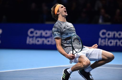 Ein Jahr nach dem bislang größten Titel seiner Karriere hat Alexander Zverev wieder das Halbfinale der ATP-WM erreicht. Foto: AFP/GLYN KIRK
