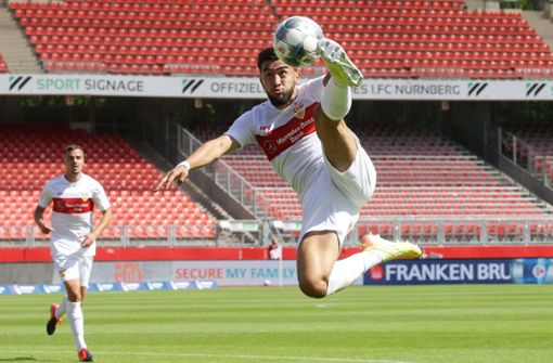 Nicolas Gonzalez hat mit seinem Einsatz und seinen Toren viel dazu beigetragen, dass der VfB am Sonntag gegen den SV Darmstadt 98 vor dem endgültigen Sprung zurück in die Bundesliga steht. Foto: Baumann