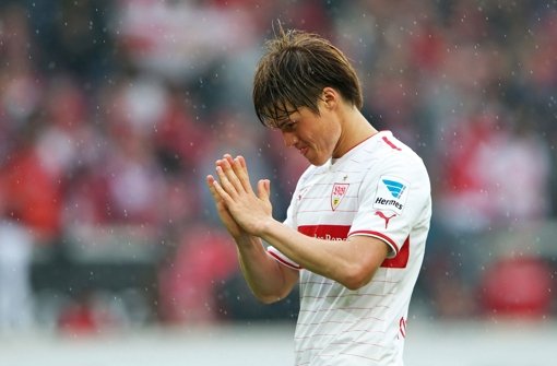 VfB-Profi Gotoku Sakai plagen Probleme am rechten Knie. Der Verteidiger geht allerdings trotzdem davon aus, bei der WM für Japan spielen zu können. Foto: Bongarts