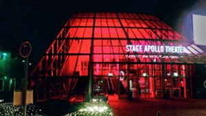 Das rote Licht in den  Musicalhäusern brennt solange, sagt Theaterleiterin Constanze Müller, „bis wir wieder spielen können“. Foto: ubo