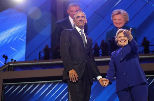 Präsident Barack Obama unterstützt Hillary Clintons Kampf um das Weiße Haus. Die Bildergalerie zeigt prominente Unterstützer Clintons. Foto: Getty Images