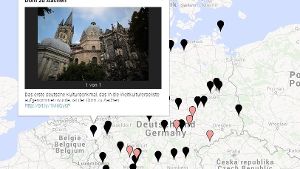 Auf einer klickbaren Karte zeigen wir die Welterbestätten in Deutschland - und die Orte, die eine werden wollen. Foto: StZ, Daten: Unesco
