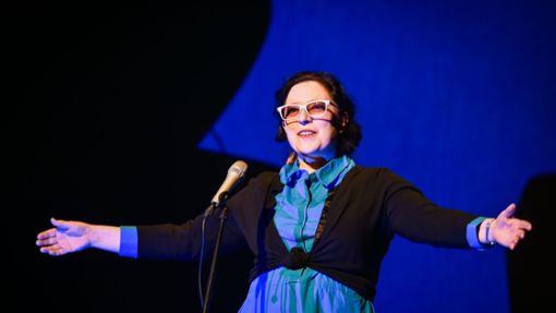 Erika Stucky, hier bei einem Auftritt im Theaterhaus bei den Jazztagen im April 2022 Foto: Lichtgut/Ferdinando Iannone