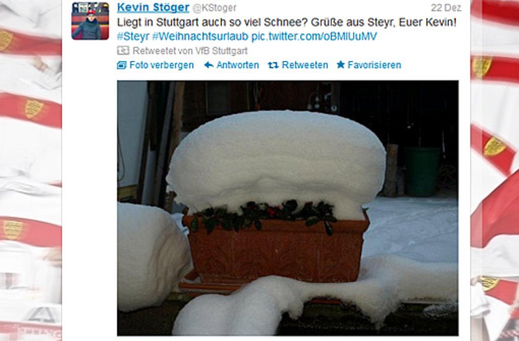 ... Winterpause startet Jungprofi Kevin Stöger in Österreich mit - wie man sieht - reichlich Schnee. Zwei ...