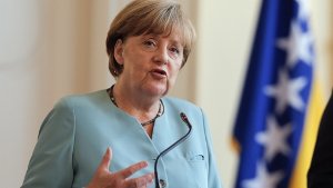 Bundeskanzlerin Angela Merkel in Sarajevo Foto: dpa