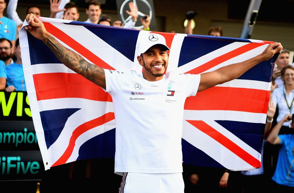 Mercedes-Pilot Lewis Hamilton feiert seinen fünften Weltmeistertitel in der Formel 1.