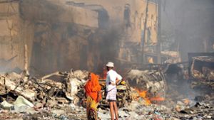 In Mogadischu sind bei einem Selbstmordanschlag mindestens 300 Menschen ums Leben gekommen. Foto: AFP