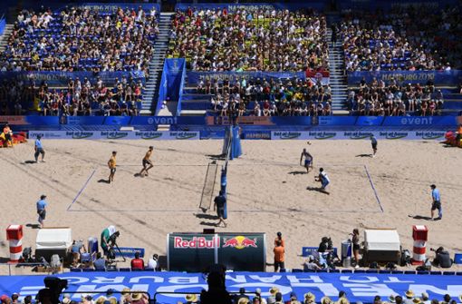 Es gibt Kritik an Beachvolleyball-Weltmeisterschaften in Hamburg. Foto: Bongarts/Getty Images