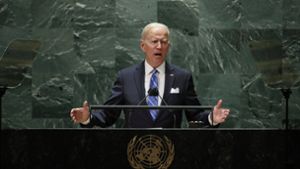 US-Präsident Joe Biden betonte vor der UN, er wolle eine neue Blockbildung zwischen Ost und West verhindern. Foto: imago images/UPI Photo/EDUARDO MUNOZ via www.imago-images.de