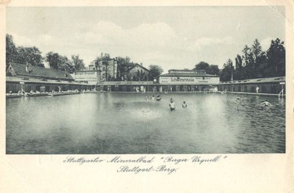 Ein Gruß aus dem Stuttgarter Mineralbad Berger Urquell nach Paris - abgesendet im Juli 1935.