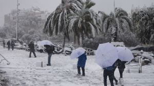 Heftige Scheestürme haben Jerusalem lahmgelegt. Foto: Getty Images Europe