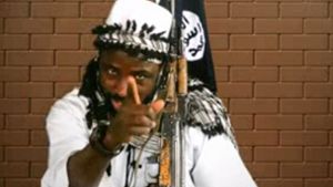 Der Screenshot eines Videos zeigt Abubakar Shekau, den Anführer der Boko Haram. (Archivbild) Foto: AFP/HANDOUT