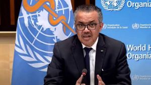 Die WHO um Generaldirektor Tedros Adhanom Ghebreyesus gibt den Ausbruch des Marburg-Fiebers bekannt. Foto: imago images/Xinhua
