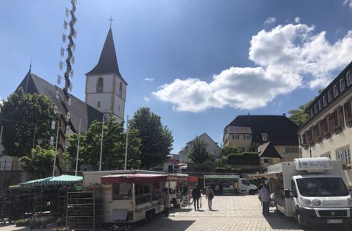 Wer beim Wochenmarkt vorbeischaut, hat seit dem Sommer mehr Einkaufsmöglichkeiten. Foto: Stadt Holzgerlingen