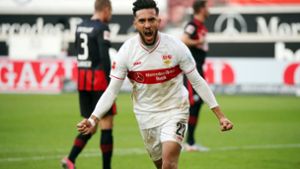Nicolas Gonzalez ist der Spieler des Spiels beim VfB Stuttgart. Foto: Pressefoto Baumann/Alexander Keppler