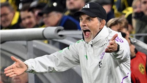 Trotz 4:0-Sieg gegen Borussia Dortmund sauer: Bayern-Trainer Thomas Tuchel Foto: dpa/Bernd Thissen