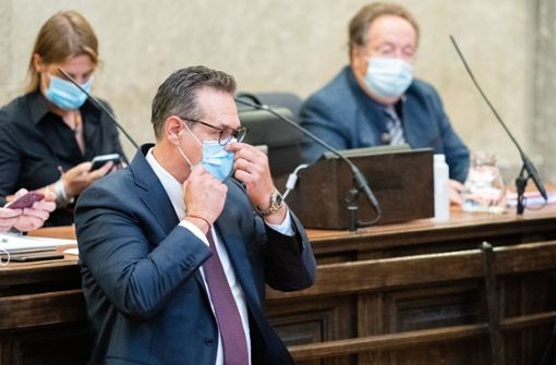 Heinz-Christian Strache vor Gericht. Foto: dpa/Georg Hochmuth
