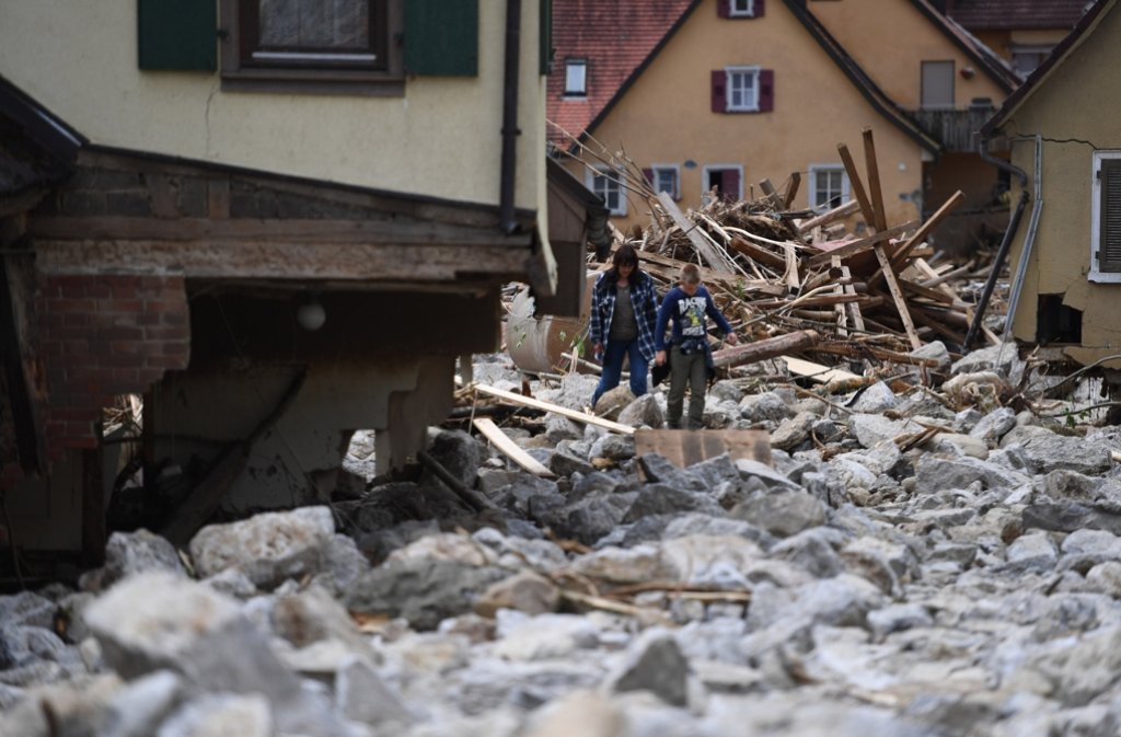 Die Sturzflut Hat In Braunsbach Eine Schneise Der Verwustung Gerissen Stuttgarter Nachrichten