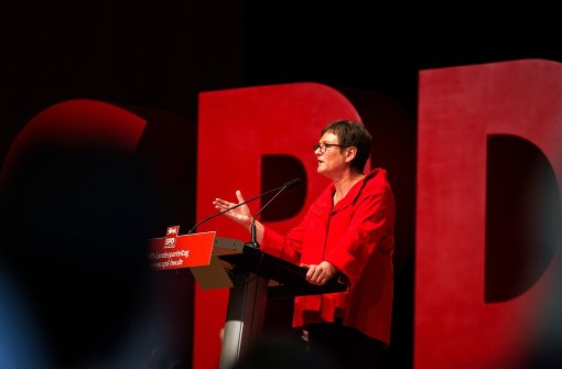 Mit einer emotionalen Rede will Leni Breymaier die SPD-Mitglieder auf dem Parteitag in Heilbronn von sich überzeugen. Foto: dpa