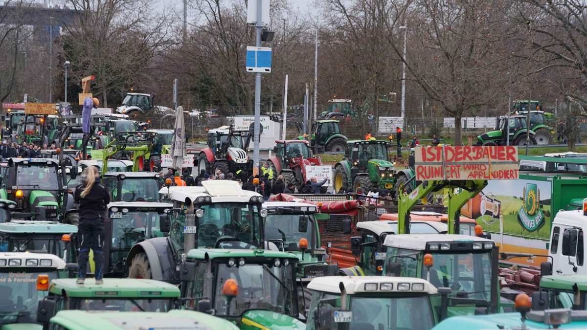 Protest der Landwirte in Stuttgart: Warum die Reaktionen diesmal so massiv sind