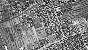 Das Luftbild aus dem Jahr 1955 weckt Erinnerungen  – und lässt erstaunen, wie groß die Veränderungen in Fellbach sind. Foto:  