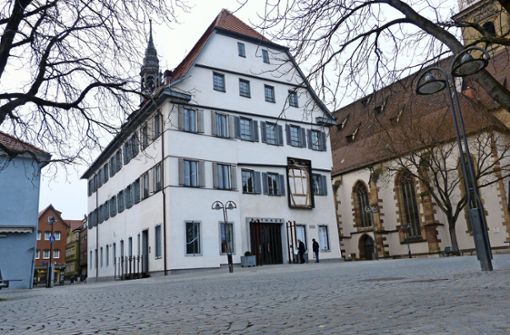 Auf der im Foto linken Seite des  Alten Rathauses soll auf einer zehn Quadratmeter großen Fläche der Probeputz aufgebracht werden. Foto:  