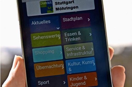 Der Nutzer findet in der  App einen Überblick über die Angebote und Einrichtungen in Möhringen. Foto: Fatma Tetik