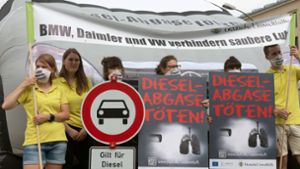 Der Dieselgipfel in Berlin war von Protesten begleitet. Foto: dpa