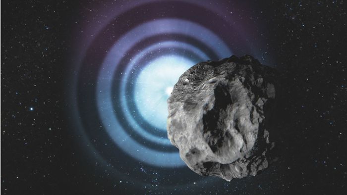 Asteroid und sein Mond fliegen an der Erde vorbei