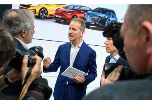 Volkswagenchef Herbert Diess steckt sich langfristige Ziele. Foto: dpa