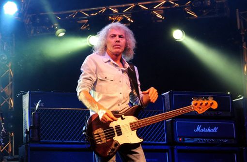 Der Status-Quo-Bassist Alan Lancaster bei der Frantic-Four-Reunion-Tour im Jahr 2014 Foto: imago/Star-Media/imago stock&people