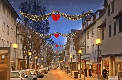 Die nächste Weihnacht kommt bestimmt – und dann könnte die Feuerbacher Einkaufsstraße vielleicht so aussehen. Foto: Illumination
