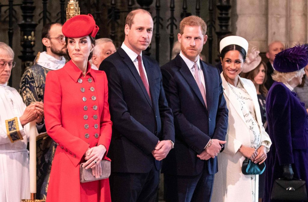 Die „Fab’ Four“ gehen auch auf Instagram getrennte Wege: Herzogin Kate, Prinz William, Prinz Harry und Herzogin Meghan (von links).