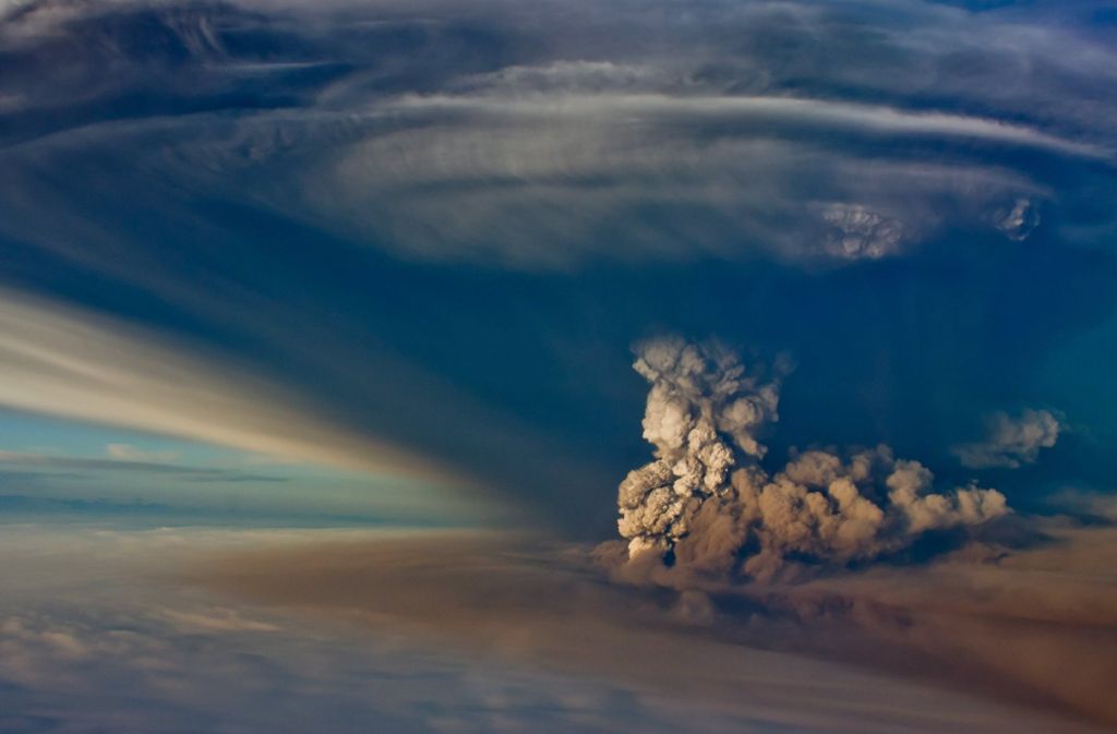 Die Eruption des Vulkans Grímsvötn im Südosten Islands war im Mai 2011 weit zu sehen. Foto:  