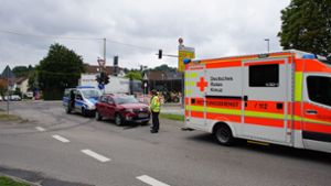 Auf der Kreuzung Wendlinger Straße/Hochwiesenstraße kam es zu dem Unfall. Foto: SDMG