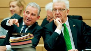 CDU-Landeschef Strobl und Ministerpräsident Kretschmann gelten als Garanten für Grün-Schwarz: Doch der Wahlrechtszoff entzweit die Koalition. Foto: dpa