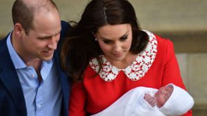 Das dritte Kind von Prinz William und Herzogin Kate heißt Louis Arthur Charles. Foto: AFP