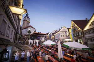 Der Marktplatz ist das Herz des Straßenfests. Foto: Gottfried Stoppel