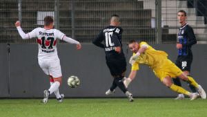 Ilias Soultani traf für den FSV Frankfurt in der aktuellen Saison auf der Waldau gegen die U23 des VfB. Foto: Pressefoto Baumann