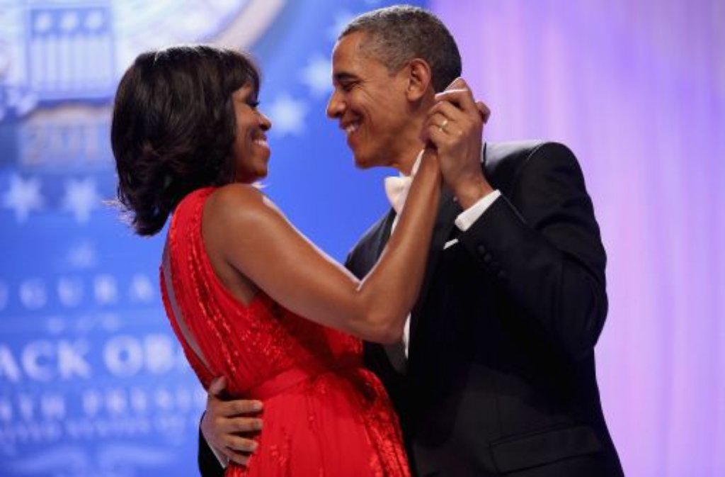 Ein Tänzchen zur Vereidigung: US-Präsident Barack Obama und seine Frau Michelle