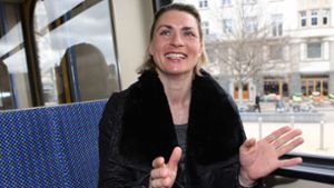 Alesia Graf in der Zacke bei den „Stuttgarter Zahnradgesprächen“ unserer Zeitung. Foto: Baumann