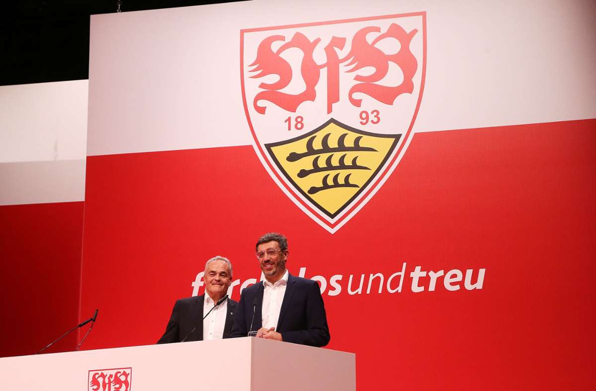Der Vorsitzende des Vereinsbeirats, Wolf-Dietrich Erhard, und Präsident Claus Vogt. (v.li.) Foto: Baumann