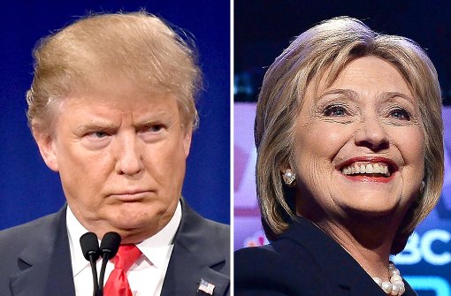 Donald Trump hat keinen republikanischen Gegenkandidaten mehr, Hillary Clintons Weg zur Präsidentschaftskandidatur der Demokraten bleibt steinig. Foto: AFP