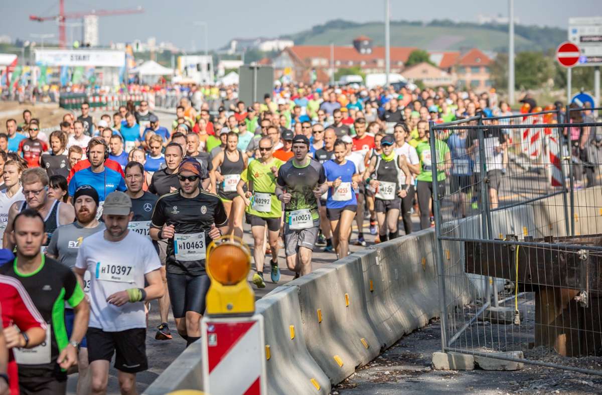 So war es beim bisher letzten Halbmarathon  2019. Foto: Lichtgut/Julian Rettig/Lichtgut/Julian Rettig
