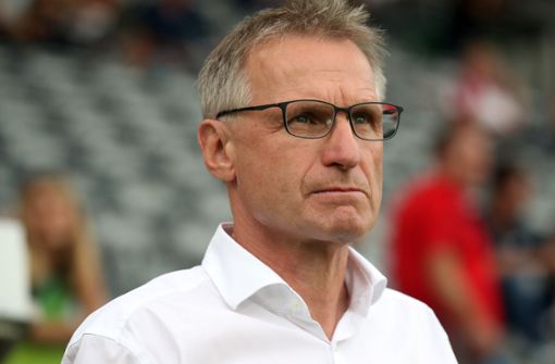Michael Reschke, Sportvorstand des VfB Stuttgart, äußert sich zur Partie gegen Fortuna Düsseldorf am Freitag. Foto: Pressefoto Rudel