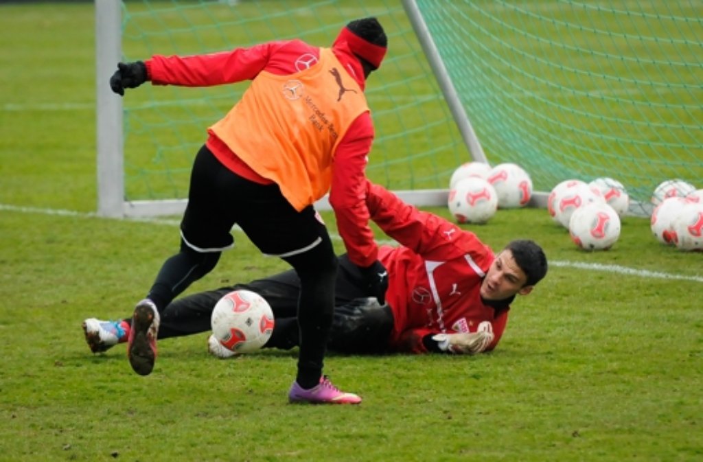 VfB-Training am Dienstag: Torschuss-Training für die Partie gegen Dortmund